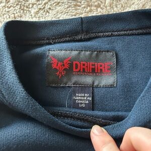 DRIFIRE Men's Navy Performance Crew Neck Shirt made in Canada
